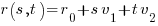 r(s,t) = r_0 + s v_1 + t v_2