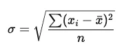 Population standard deviation formula