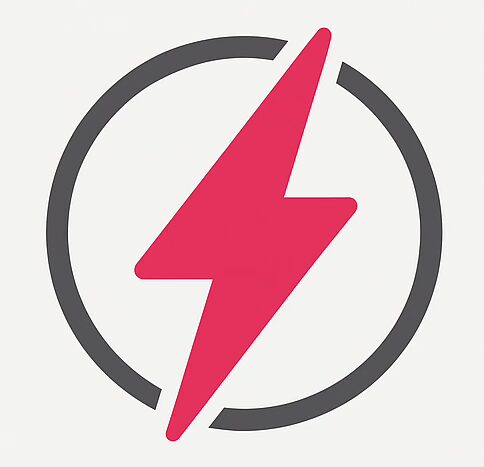 icona representant el concepte d'energia elèctrica, electricitat, electons necessari per al funcionament tecnològic. 