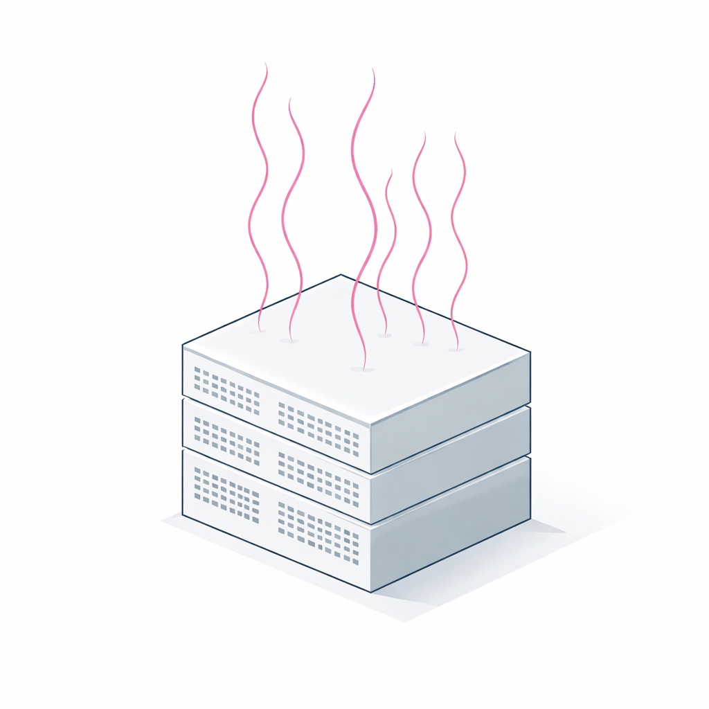 Conceptual illustration of heat dissipation in data centers