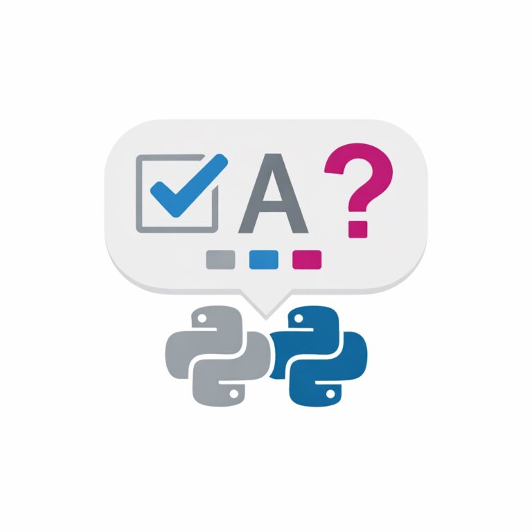 Logo conceptual d’un quiz en Python per practicar preguntes, puntuació i feedback (DeGalaLab Arcade)